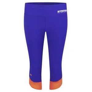 Under Armour® дамски три четвърти панталон Fly-By Compression - Кралско син
