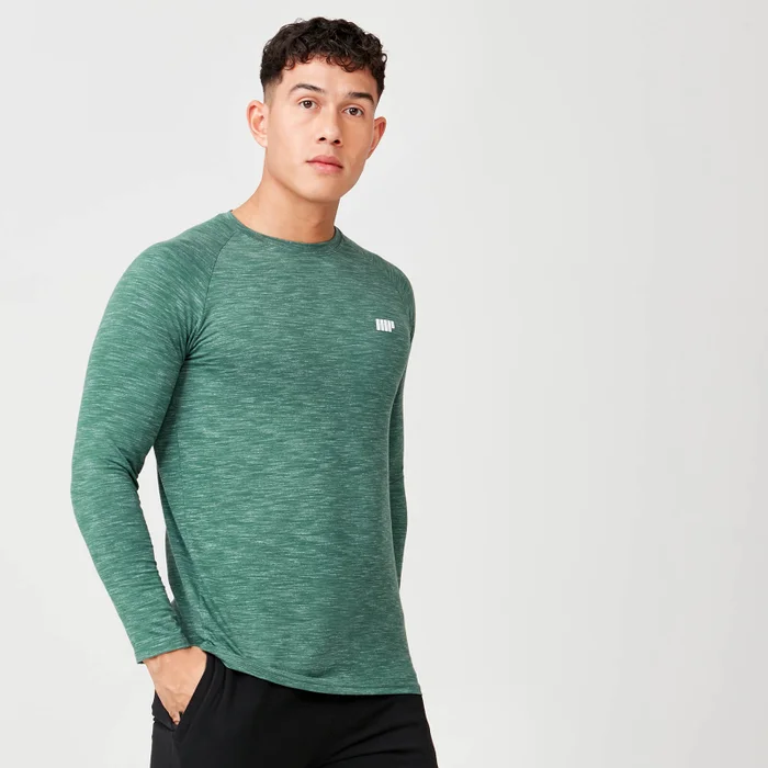 Performance Long Sleeve Top - Green Marl