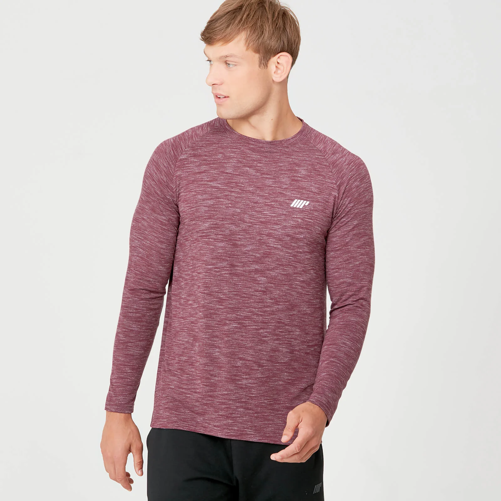 MP Performance Long Sleeve T-Shirt - Burgundy Marl - XS Изображение 1