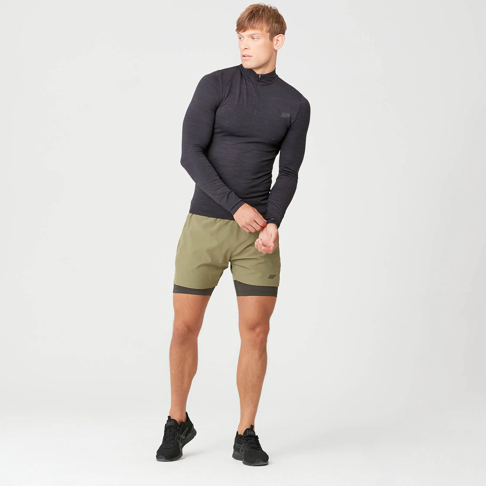 MP Men's Seamless 1/4 Zip Top - Slate - XS Изображение 1