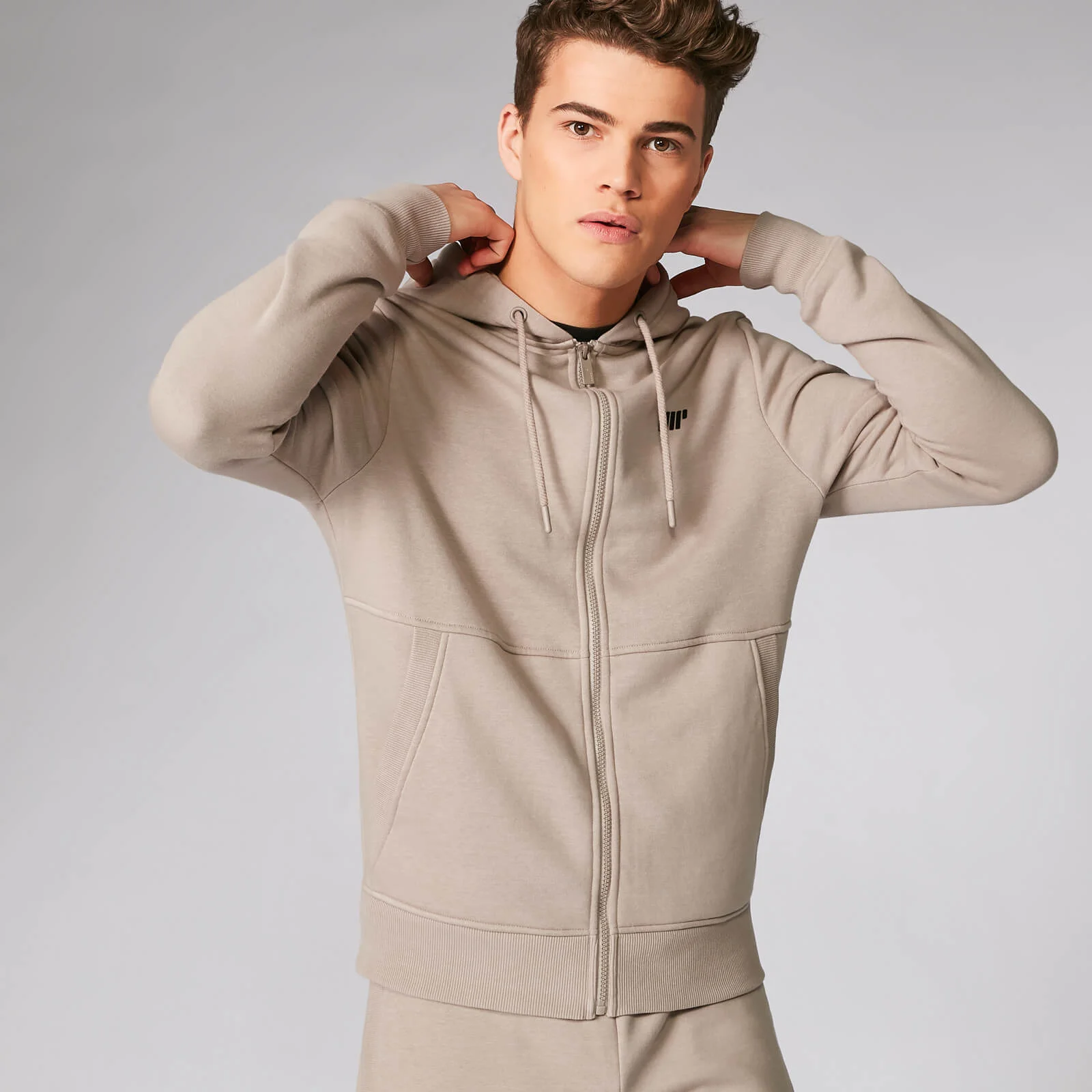 Myprotein Tru-Fit Zip Up Hoodie 2.0 - Taupe - XS Изображение 1