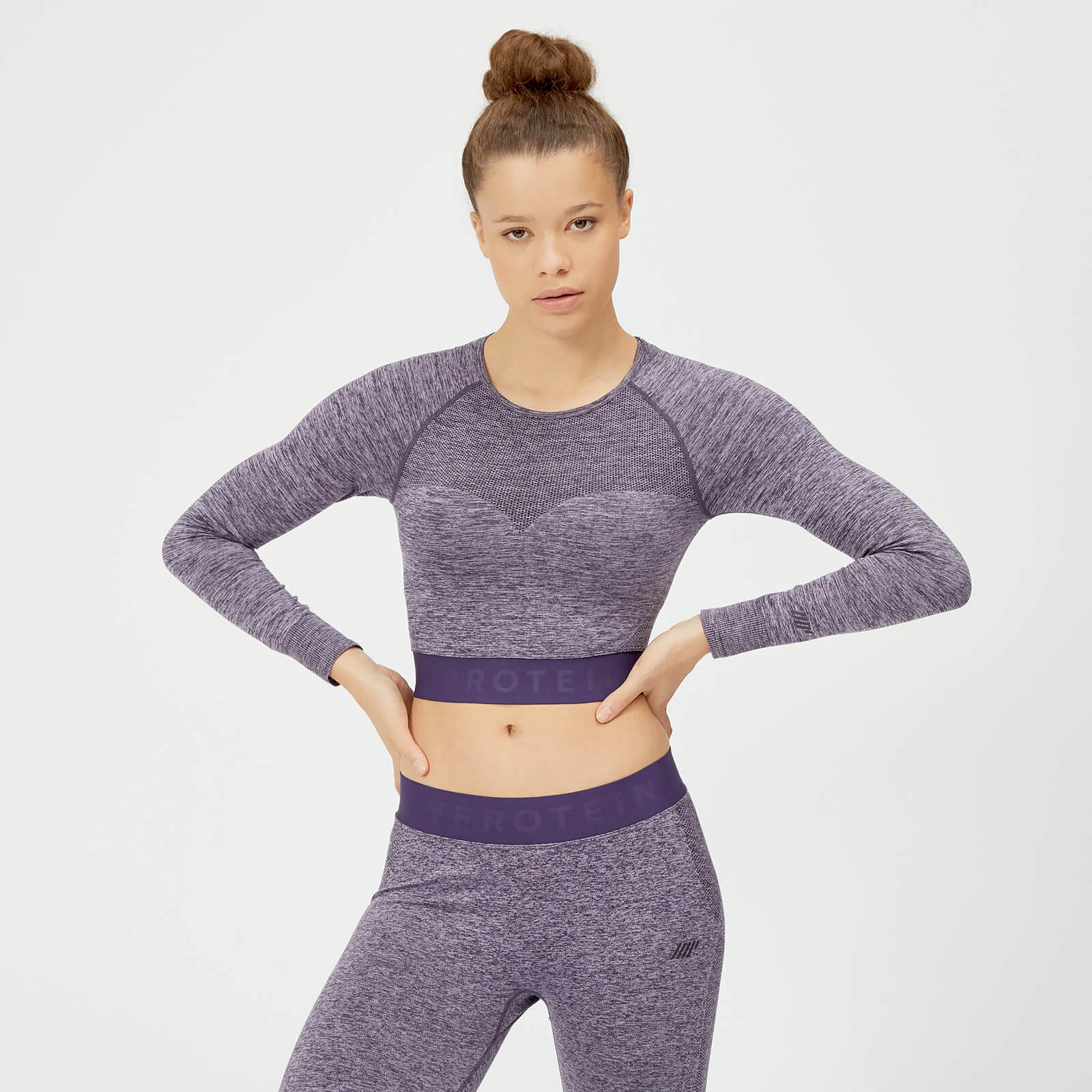 MP Inspire Seamless Crop Top - Purple - XS Изображение 1