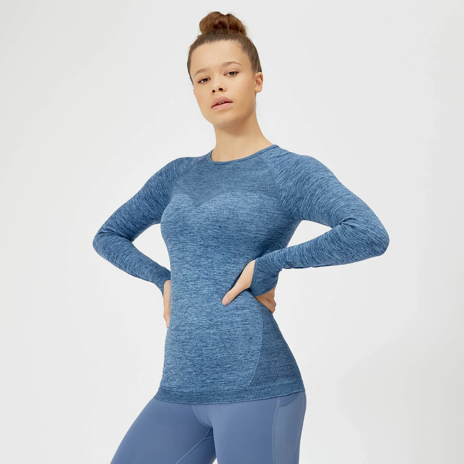 Myprotein Inspire Seamless Long Sleeve Top - Blue - XS Изображение 1