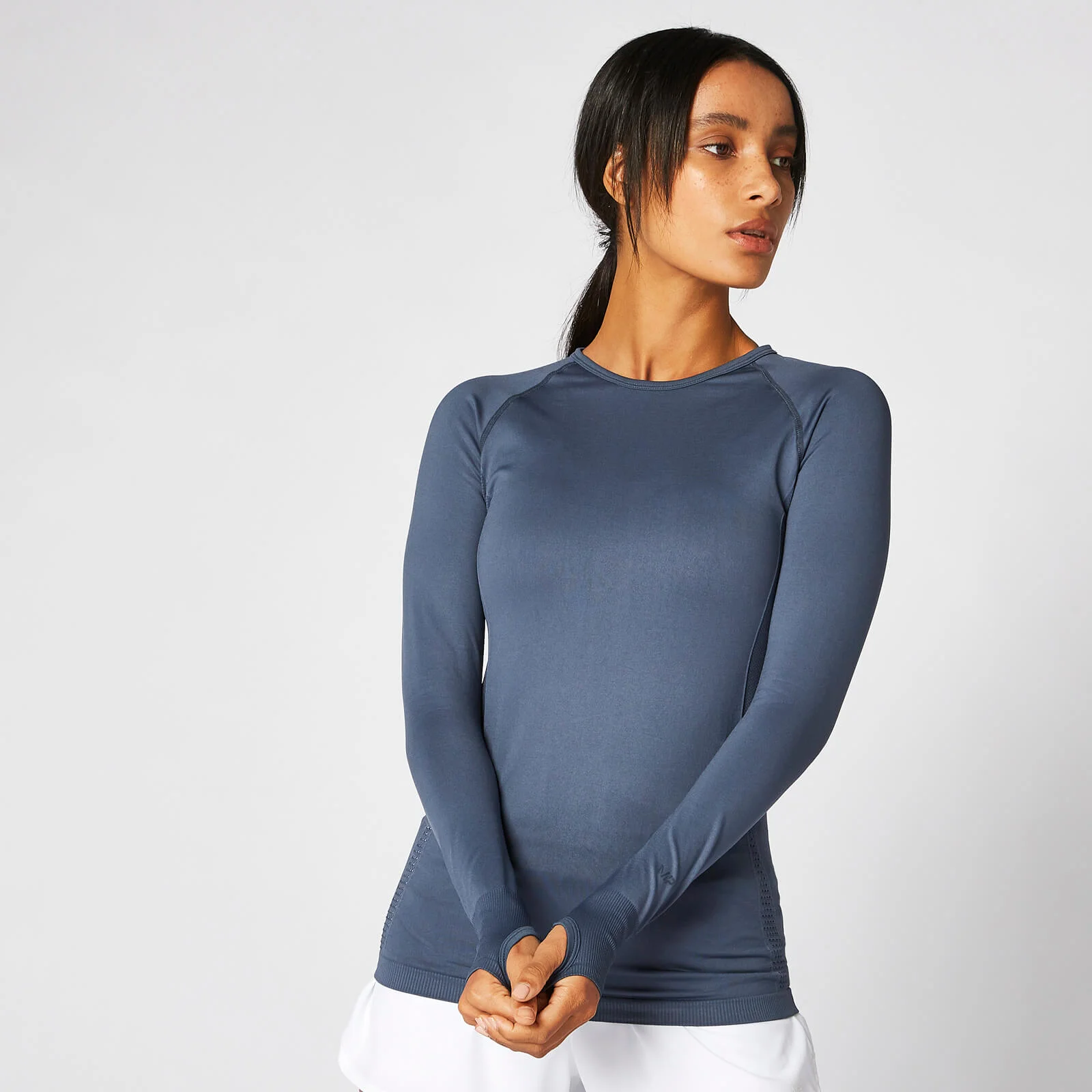 MP Shape Seamless Long Sleeve Top - Dark Indigo - XS Изображение 1