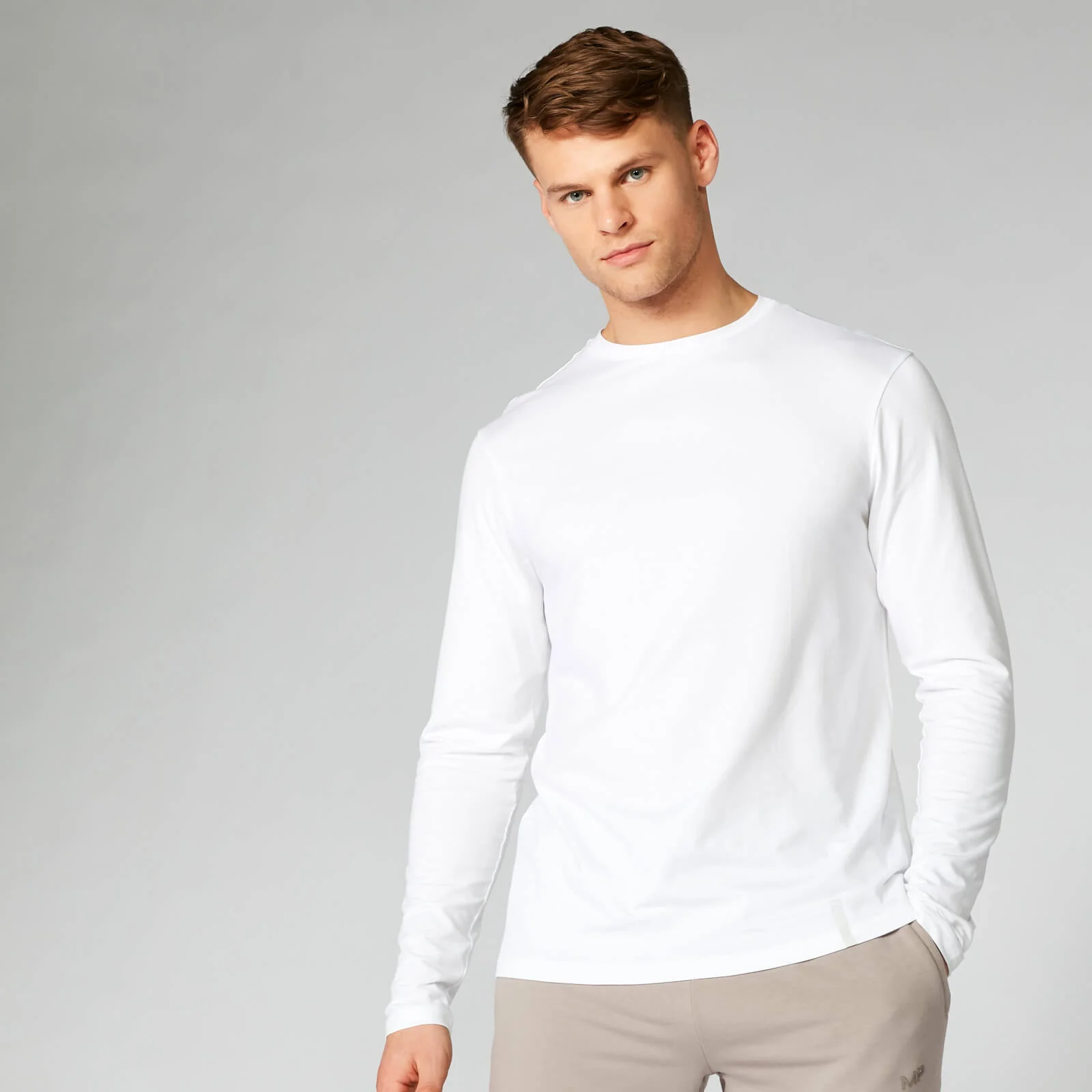 MP Luxe Classic Long Sleeve T-Shirt - White - XS Изображение 1