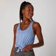 Tie Front Crop Vest - Blue