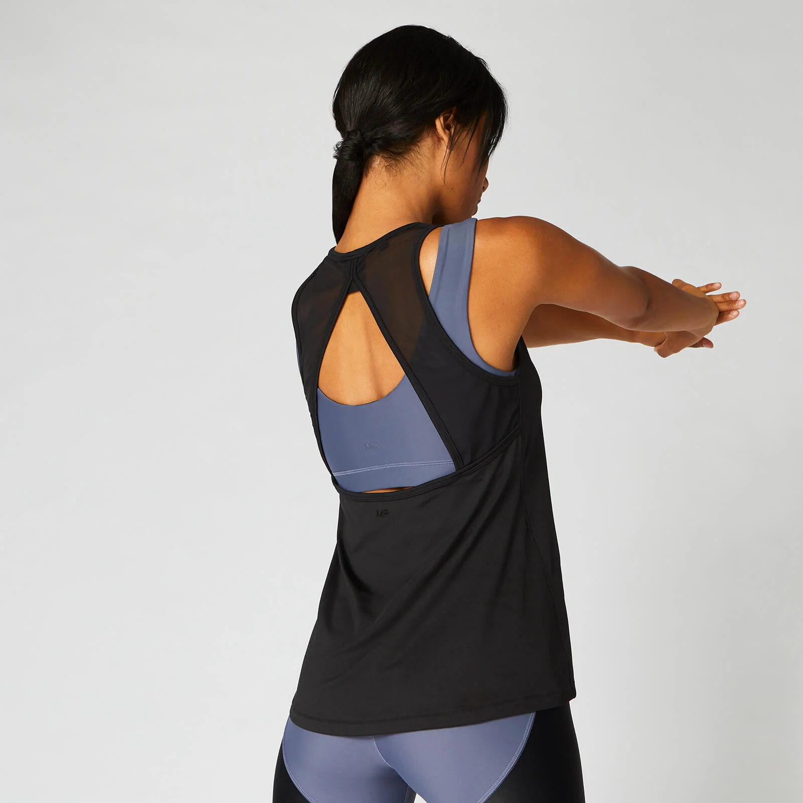 MP Women's Mesh Detail Open Back Vest - Black - XS Изображение 1