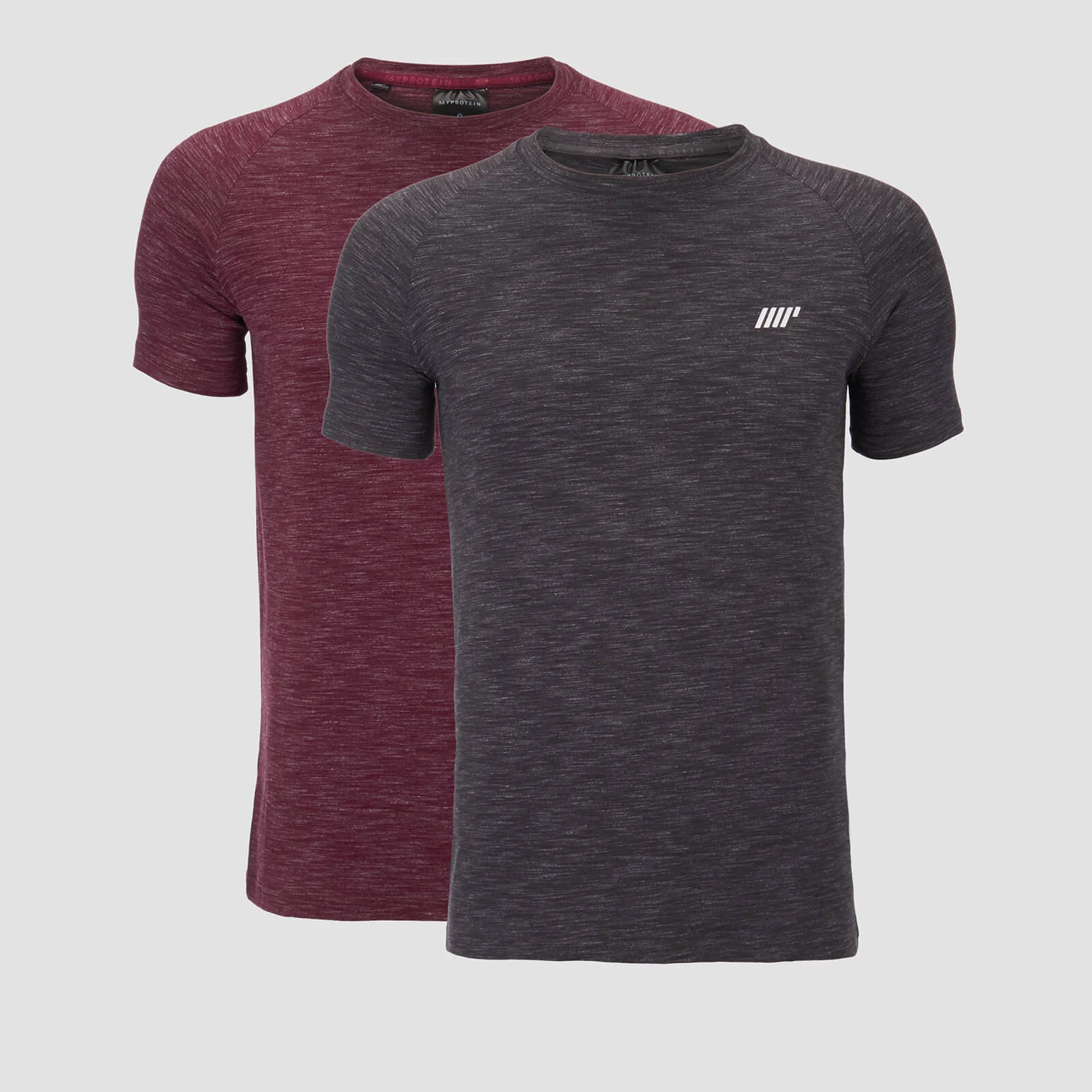 Performance T-Shirt (2 Pack) - Burgundy Marl/Charcoal Marl - XS Изображение 1