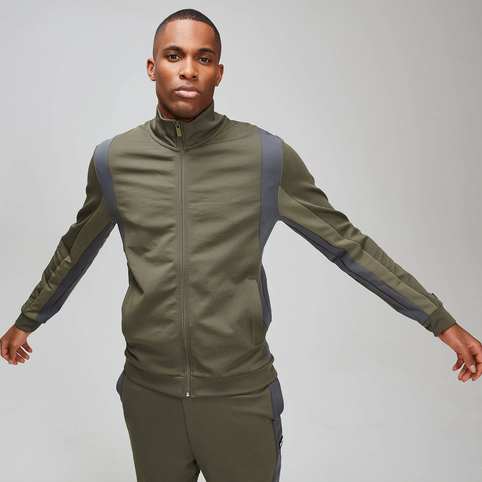 MP Men's Colour Block Trackie Jacket - Birch - XS Изображение 1