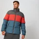 Colour Block Puffer Jacket - Blue