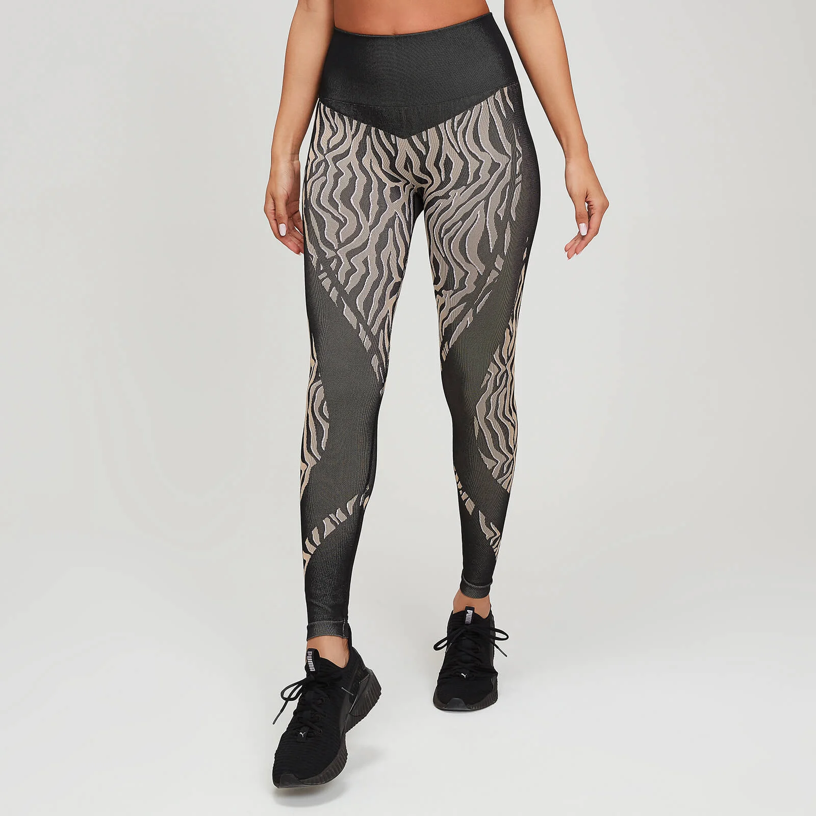 MP Women's Animal Zebra Seamless Leggings - Black/Praline - XS Изображение 1