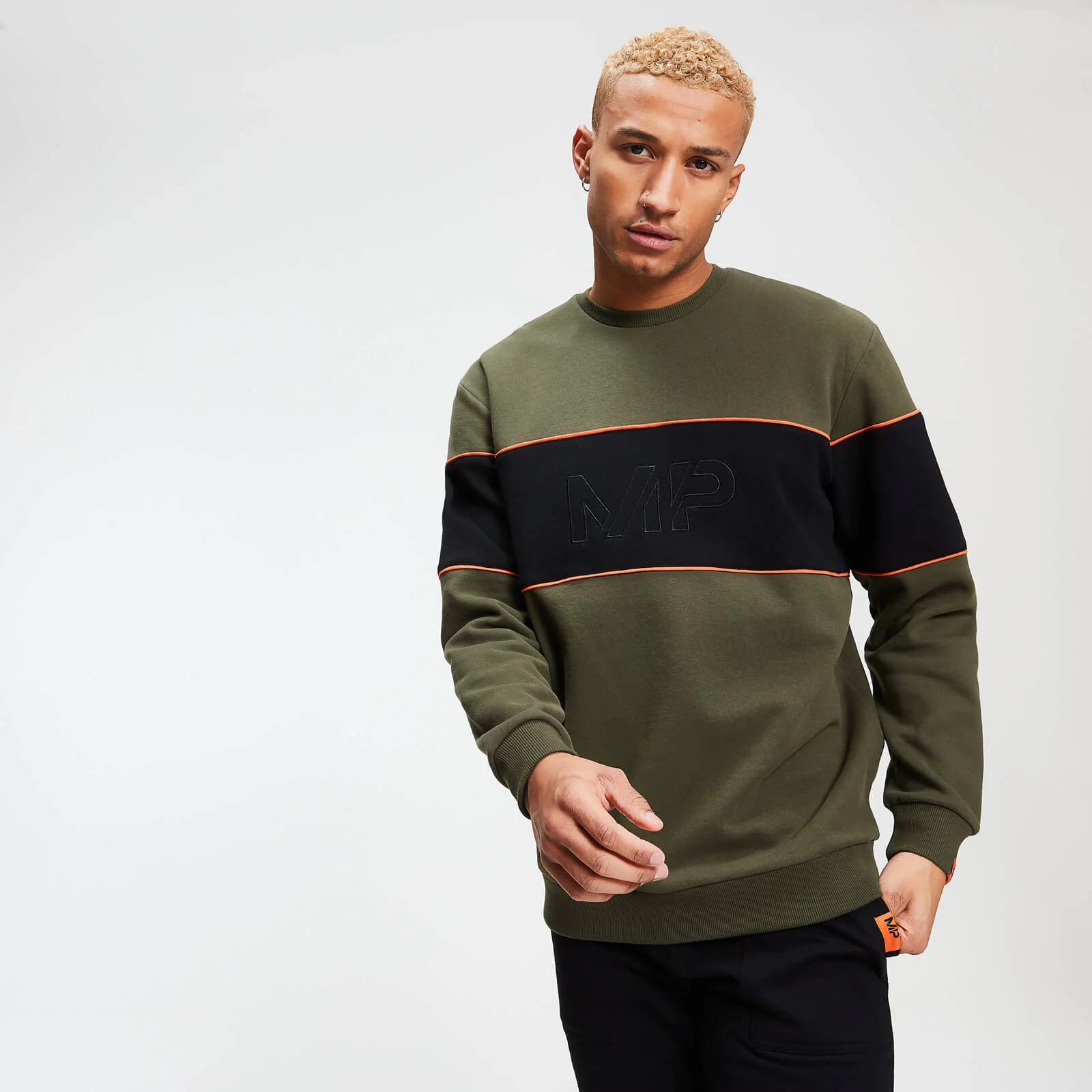 MP Men's Rest Day Stripe Sweatshirt - Army Green - XS Изображение 1