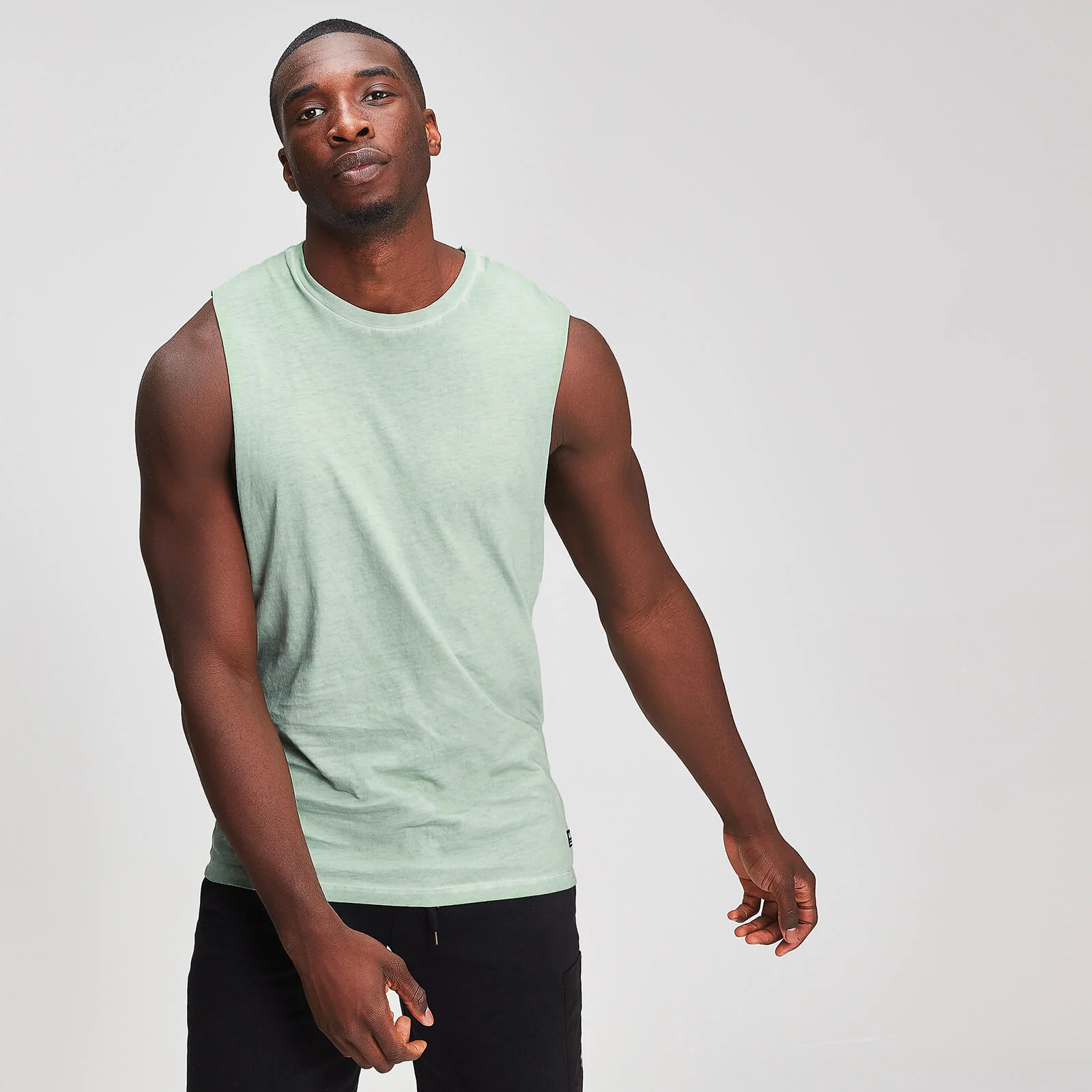 MP Graphic Men's Drop Armhole Tank Top - Mint - XS Изображение 1