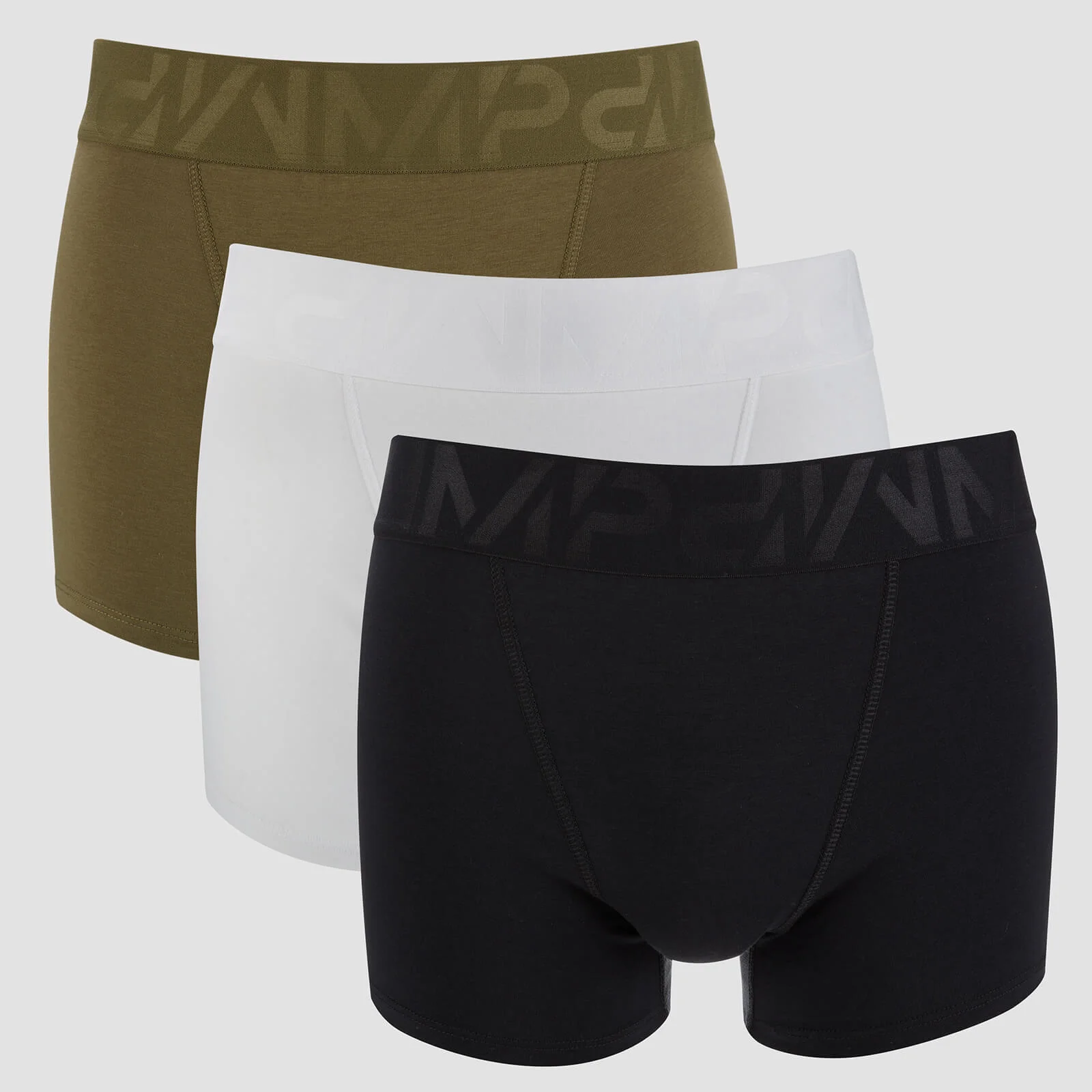 MP Men's Sport Boxers - Black/Khaki/White (3 Pack) - XS Изображение 1