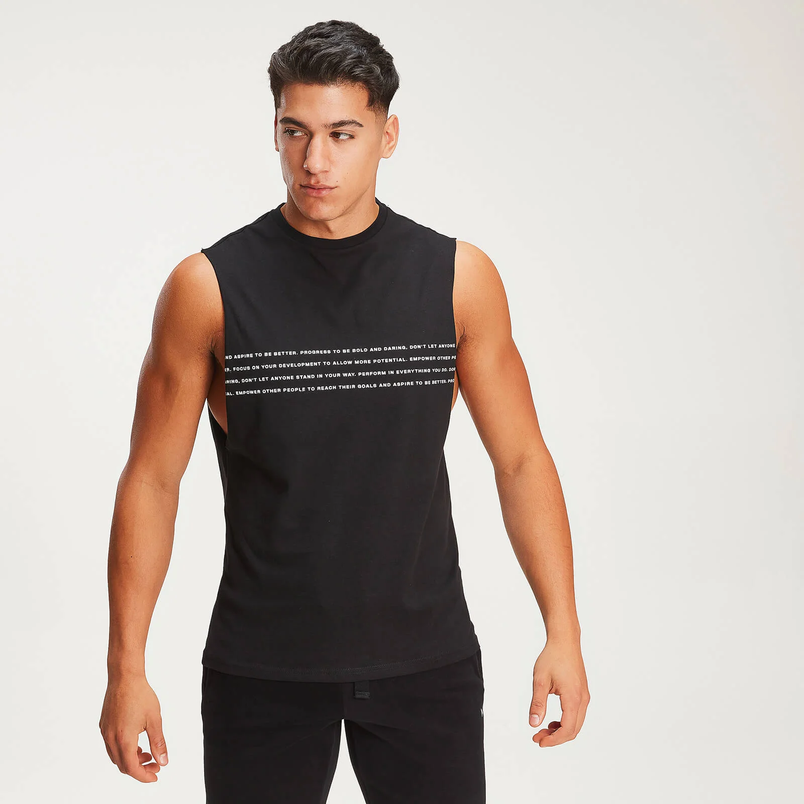 MP Men's Rest Day Slogan Drop Armhole Tank - Black - XS Изображение 1