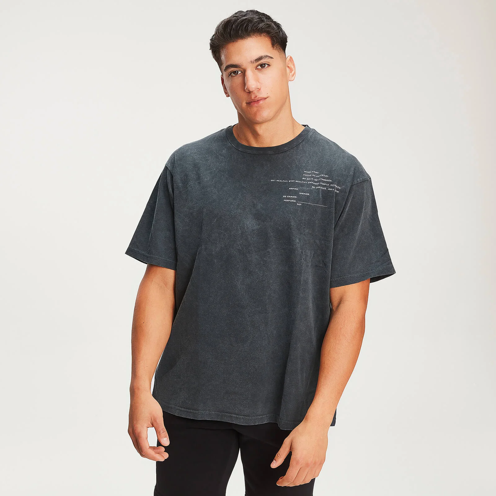 MP Men’s Rest Day Staggered Slogan T-Shirt - Black - XS Изображение 1