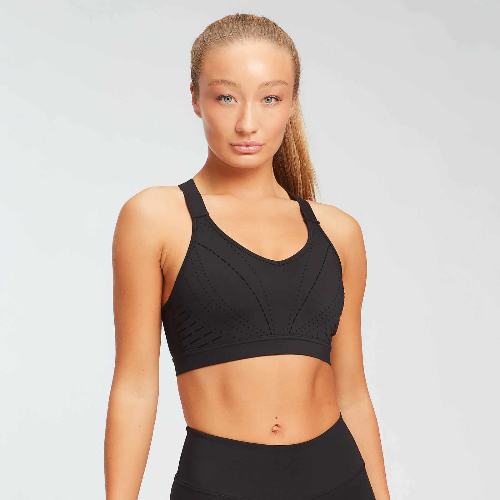 MP Дамски Сутиен с географски принт – черен - XS Изображение 1