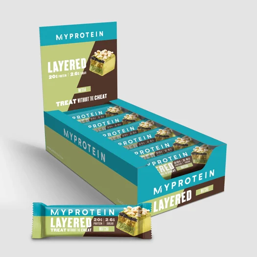 6 Layer Protein Bar - 12 x 60g - Мача