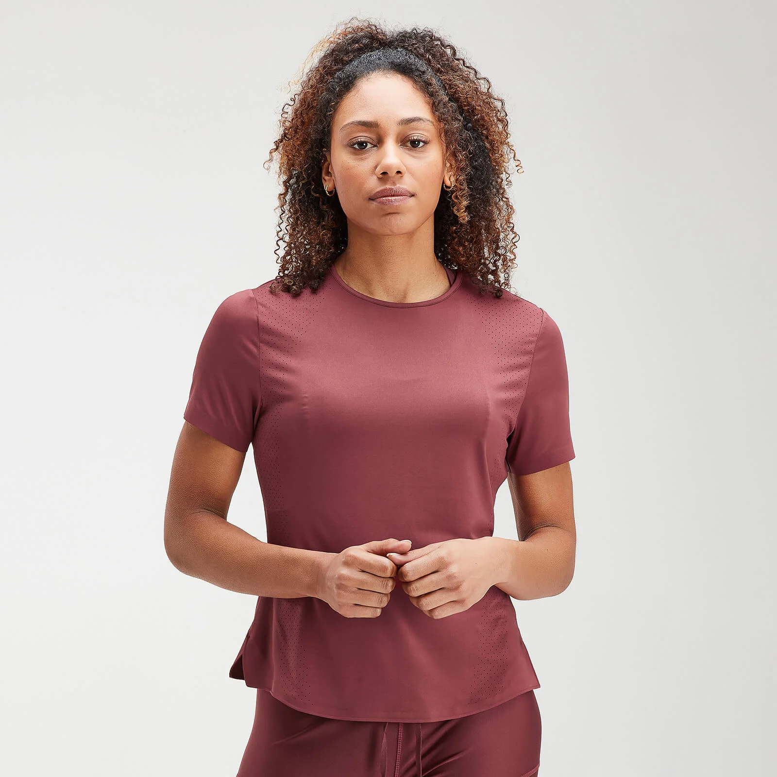 MP Women's Velocity Short Sleeve Top- Claret - XXS Изображение 1