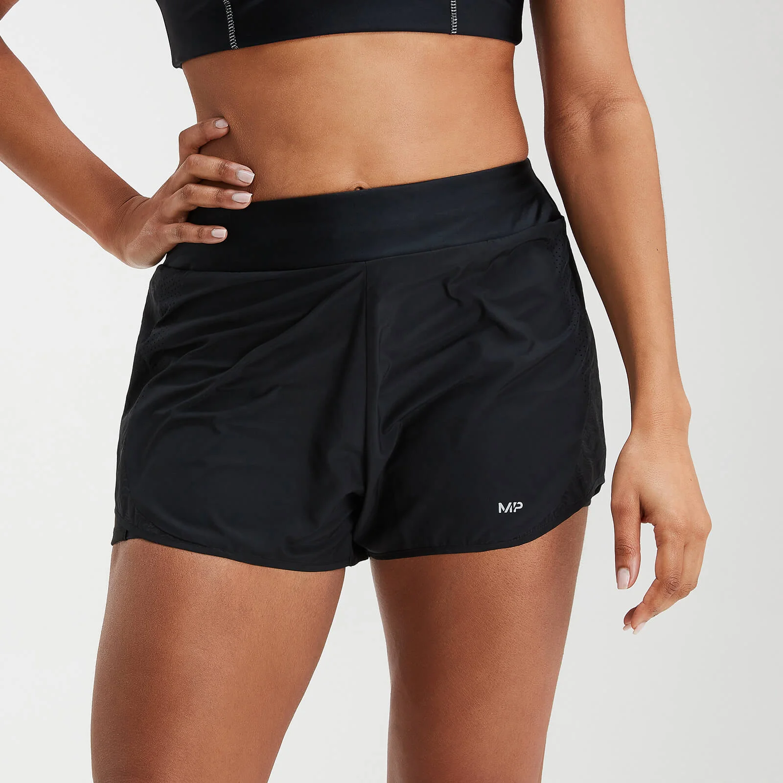 MP Women's Velocity Double Layered Shorts- Black - XXS Изображение 1