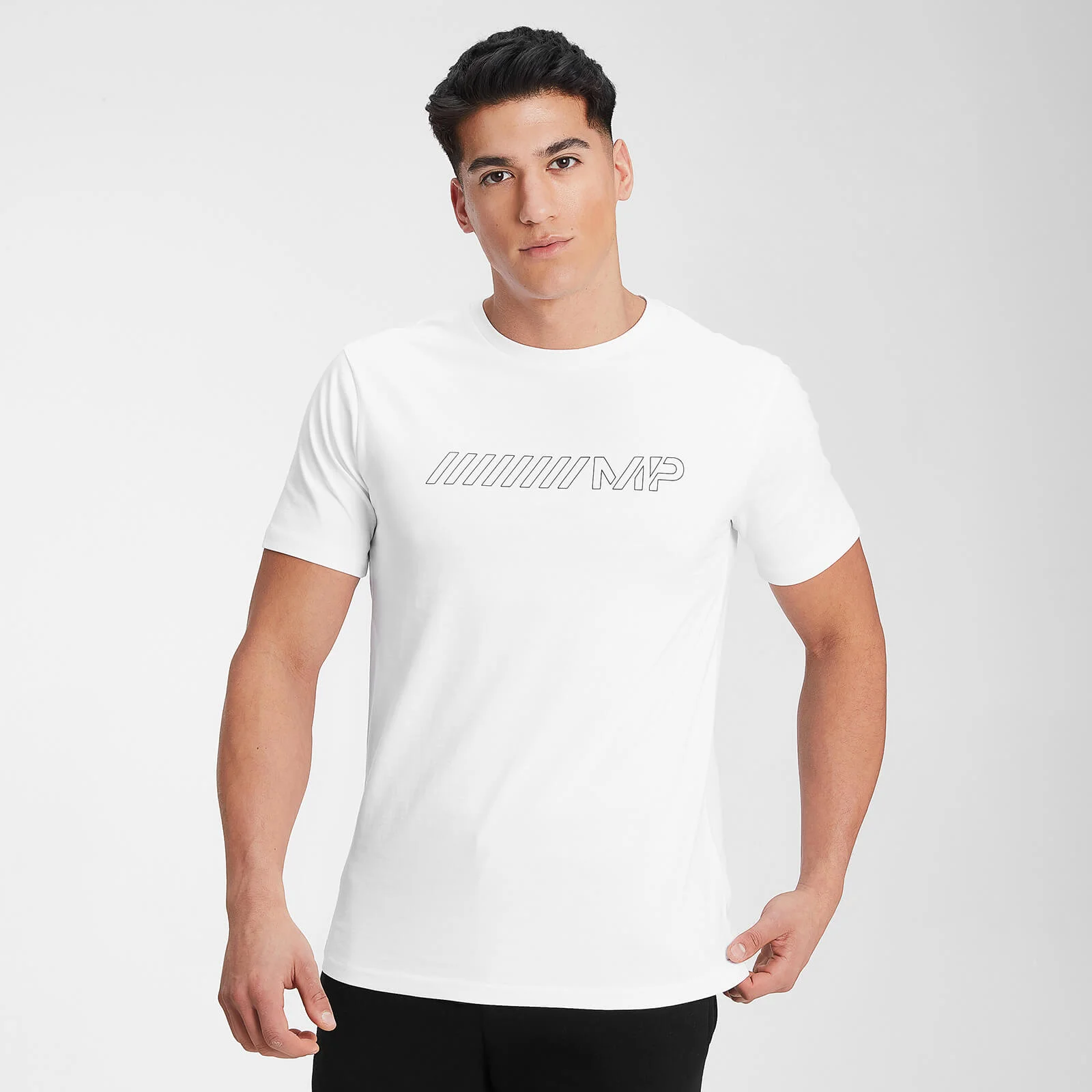 MP Men's Outline Graphic Short Sleeve T-Shirt - White - XXS Изображение 1