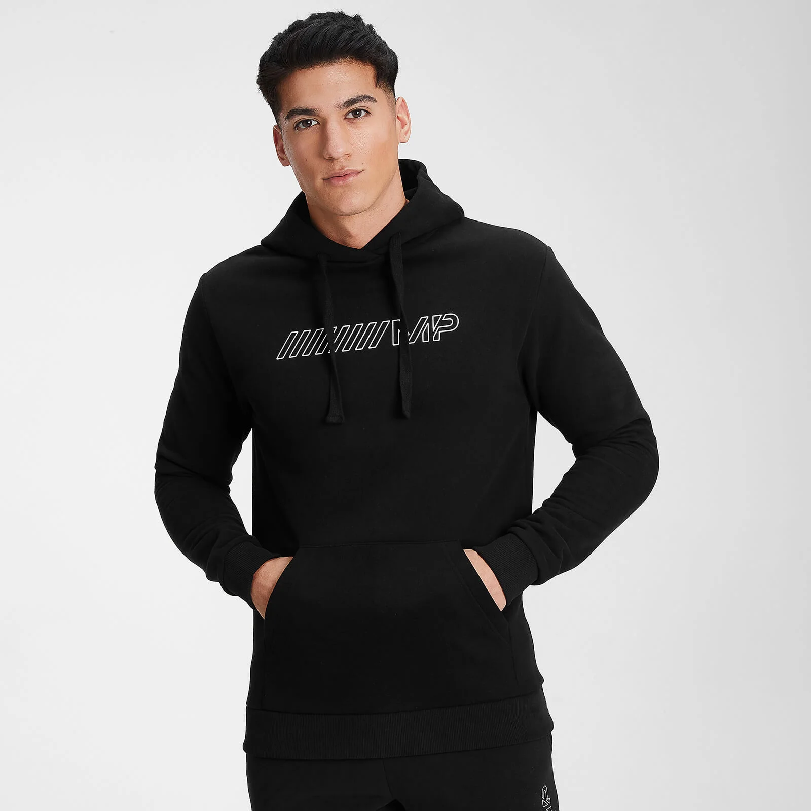 MP Men's Outline Graphic Hoodie - Black - XXS Изображение 1
