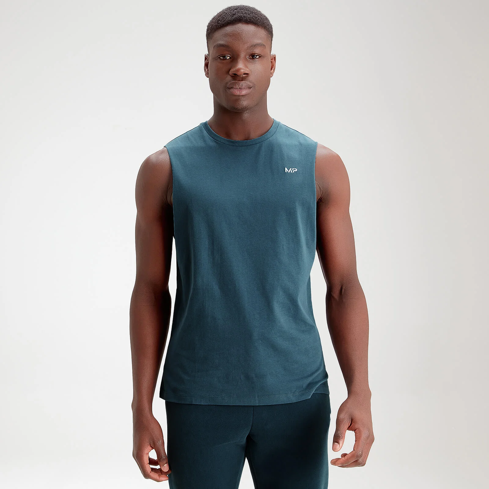 MP Men's Essentials Drop Armhole Tank - Deep Sea Blue - XXS Изображение 1