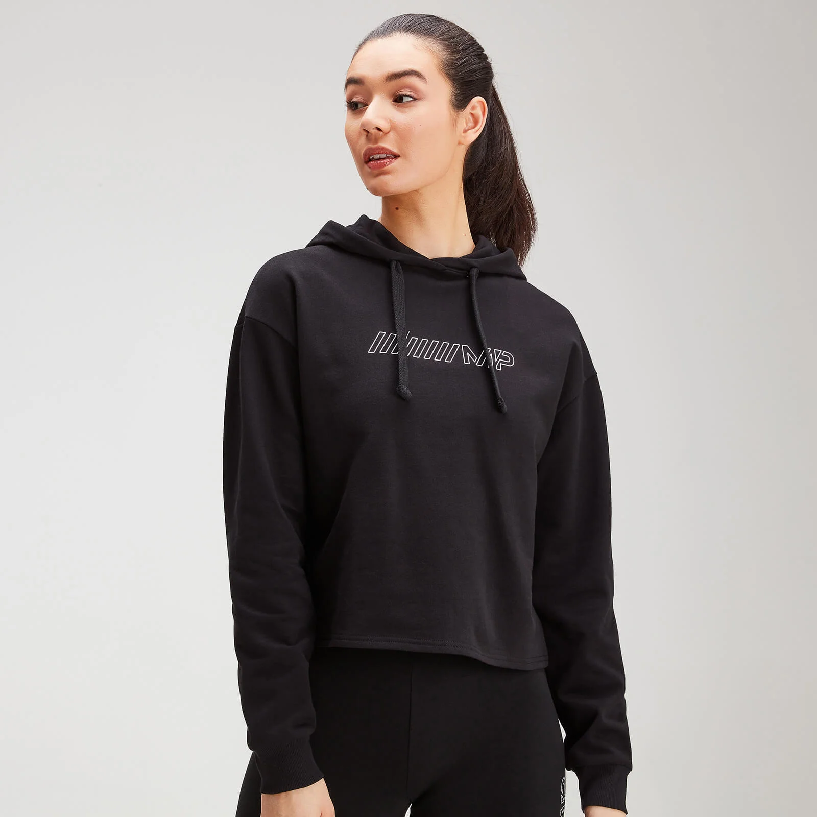 MP Women's Outline Graphic Hoodie - Black - XXS Изображение 1