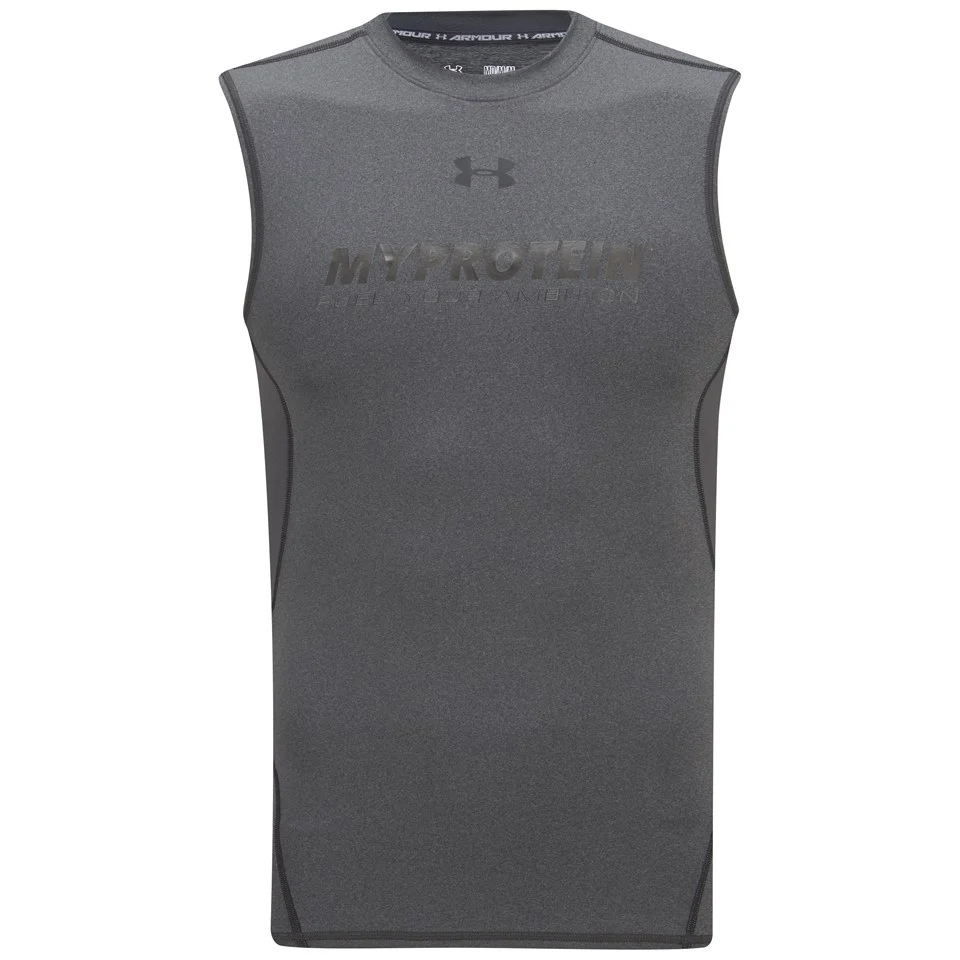 Under Armour мъжки потник HeatGear Sleeveless Compression - Цвят карбон Изображение 1