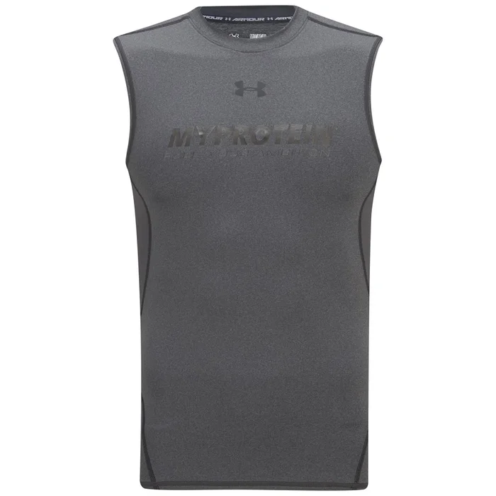 Under Armour мъжки потник HeatGear Sleeveless Compression - Цвят карбон