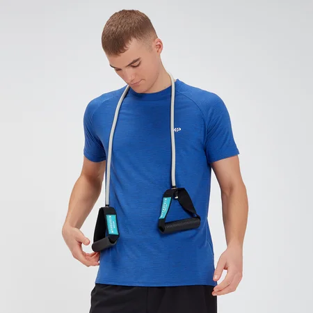 Мъжка тениска с къси ръкави Performance на MP - кобалтово синьо и черно