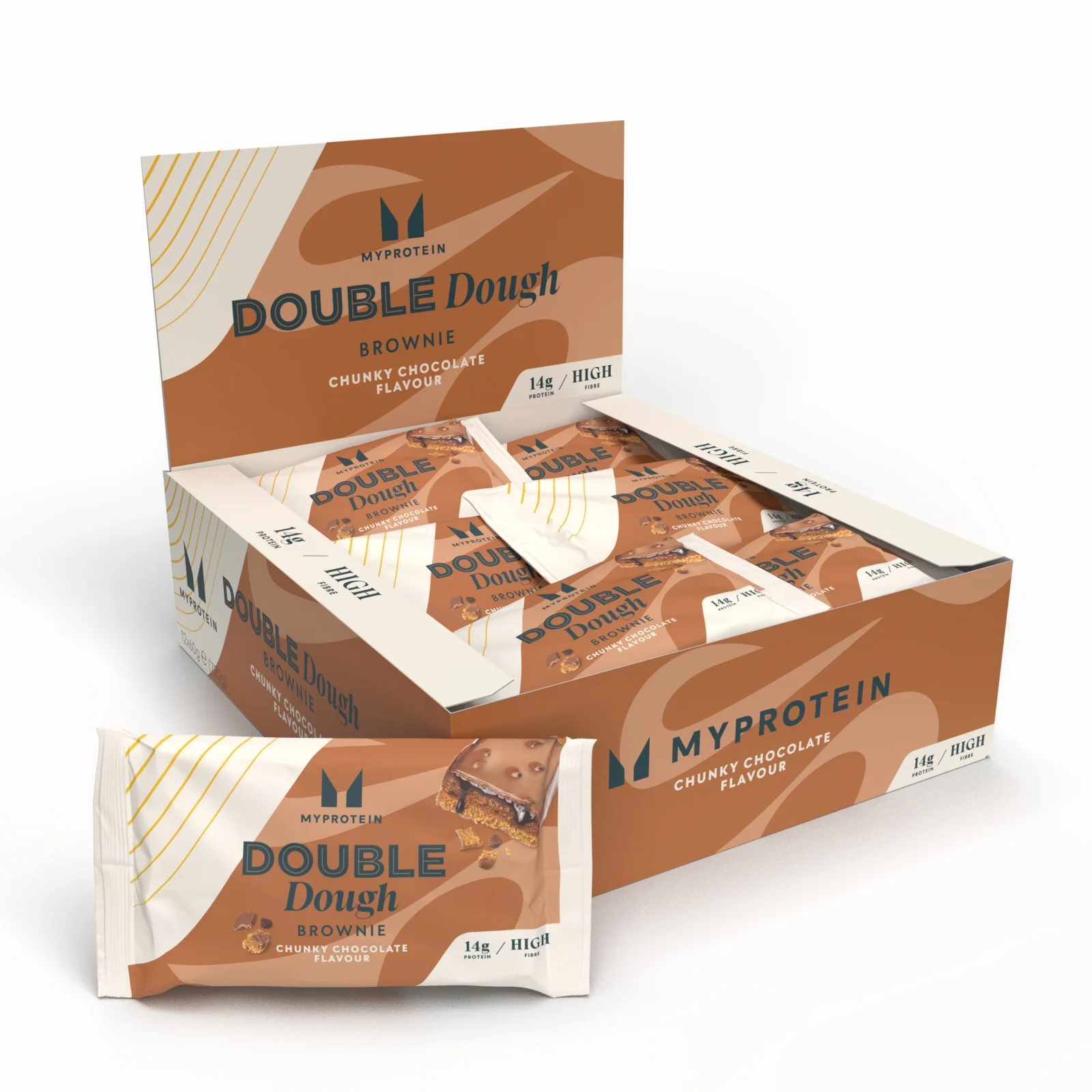 Double Dough Brownie - 12 x 60g - Chunky Chocolate Изображение 1
