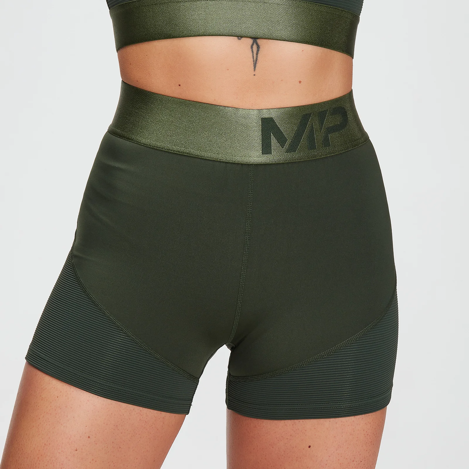 MP Women's Adapt Textured Shorts- Dark Green - XXS Изображение 1