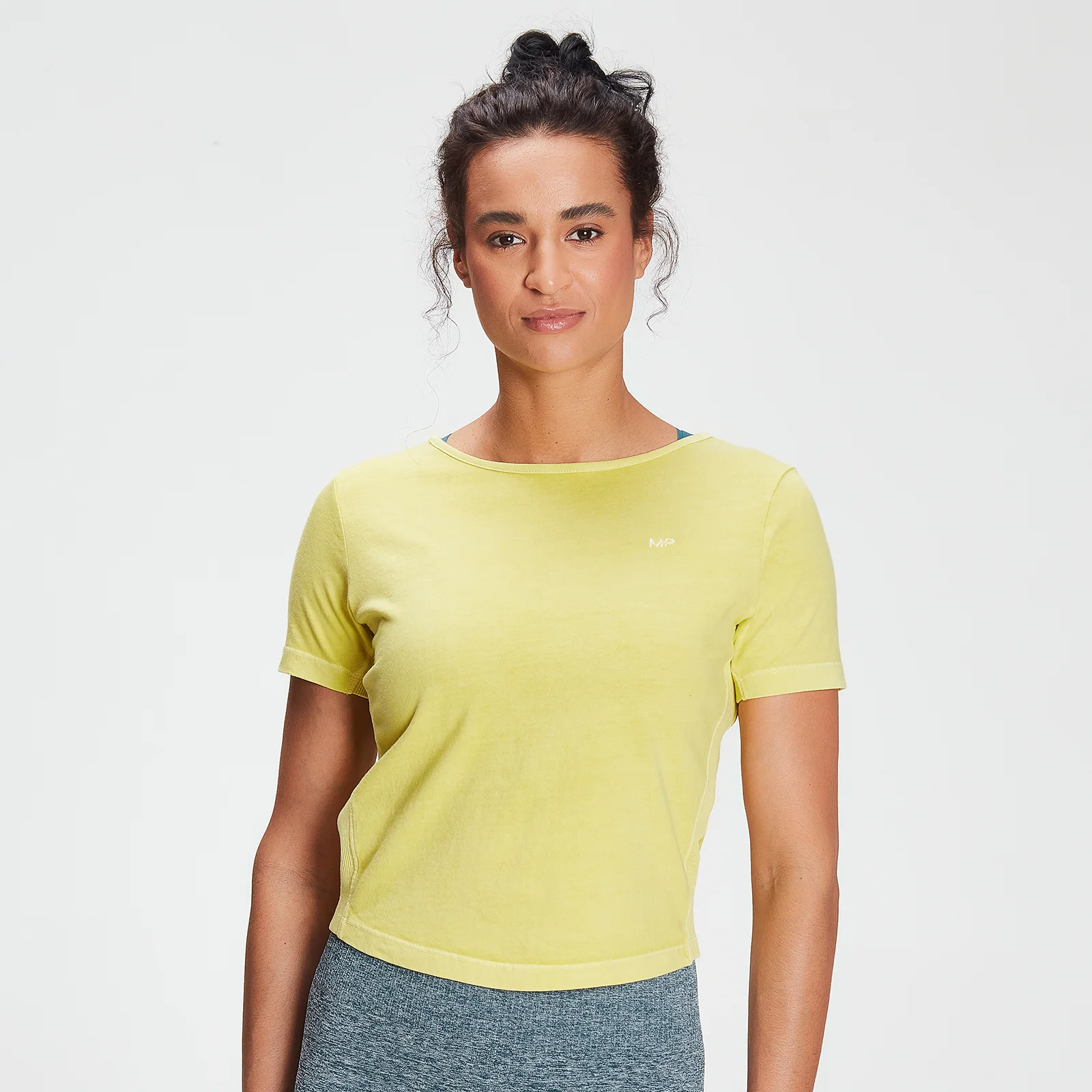 MP Women's Training Washed Tie Back T-shirt - Washed Yellow - XXS Изображение 1