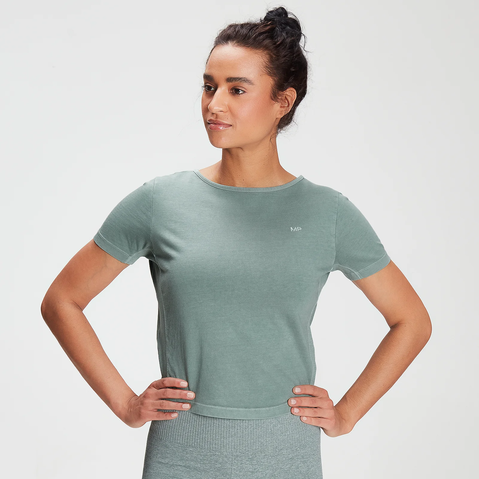 MP Women's Training Washed Tie Back T-shirt - Washed Green - XXS Изображение 1