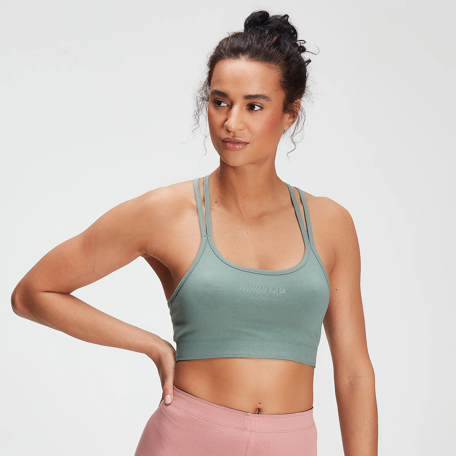 MP Women's Tonal Graphic Bra - Washed Green - XXS Изображение 1