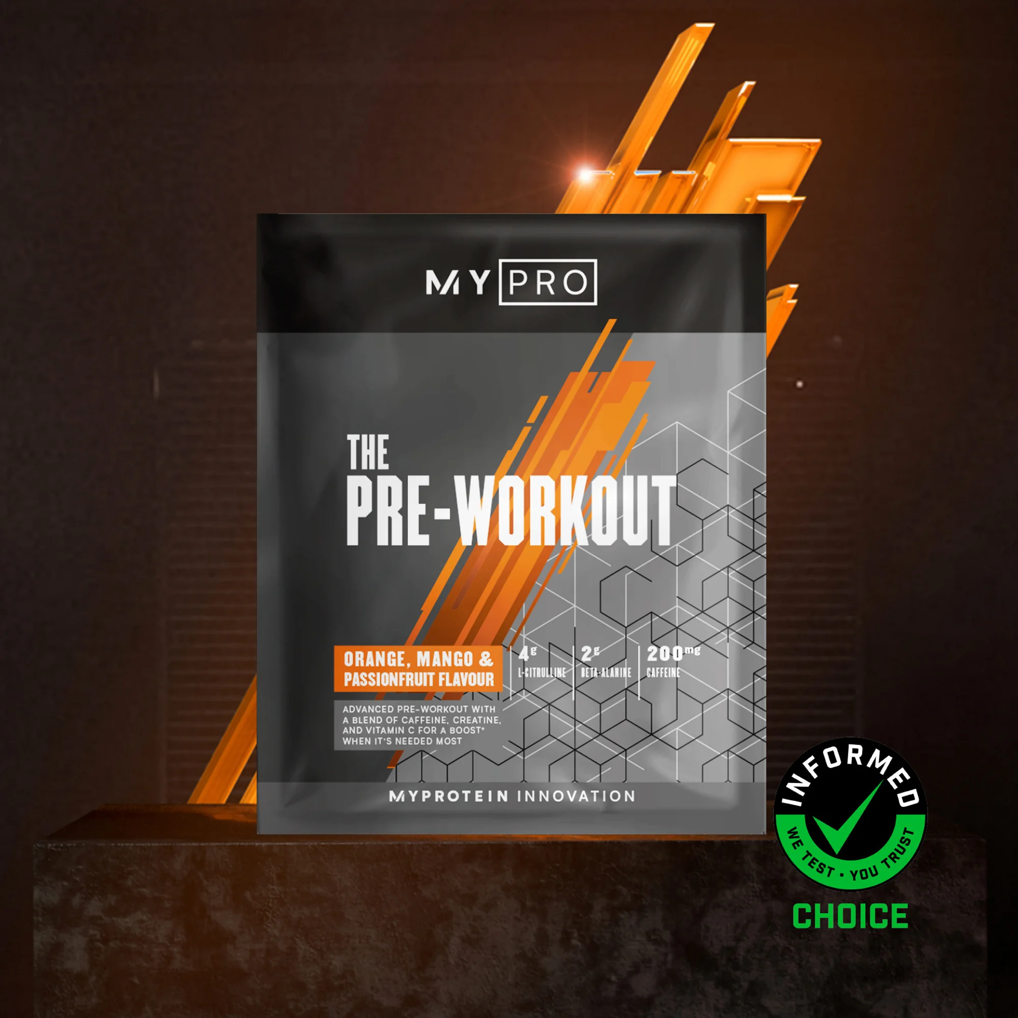 THE Pre-Workout (Sample) - 14g - Портокал Манго Маракуя Изображение 1