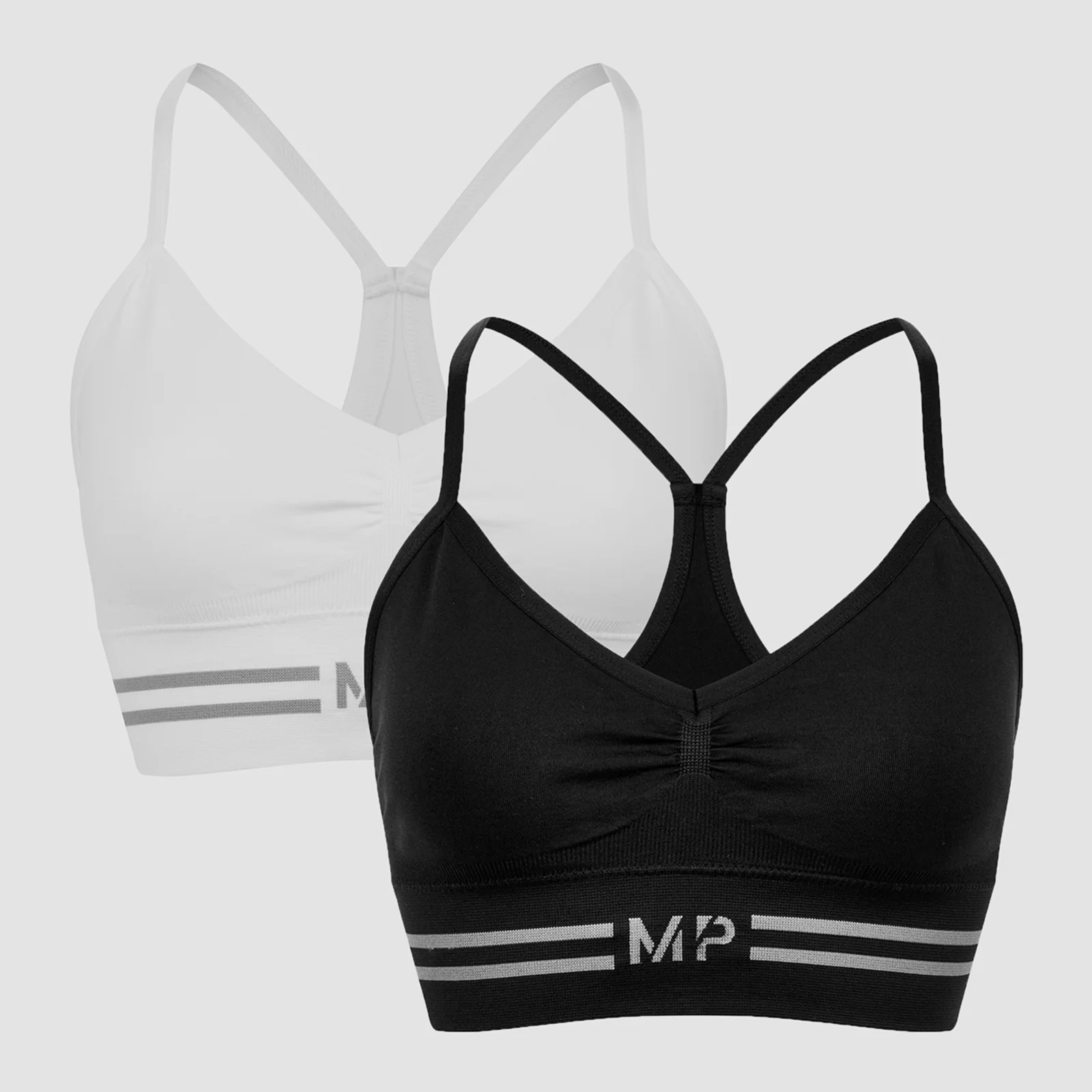 MP Women's Seamless Bralette - Black/White (2 Pack) - XXS Изображение 1