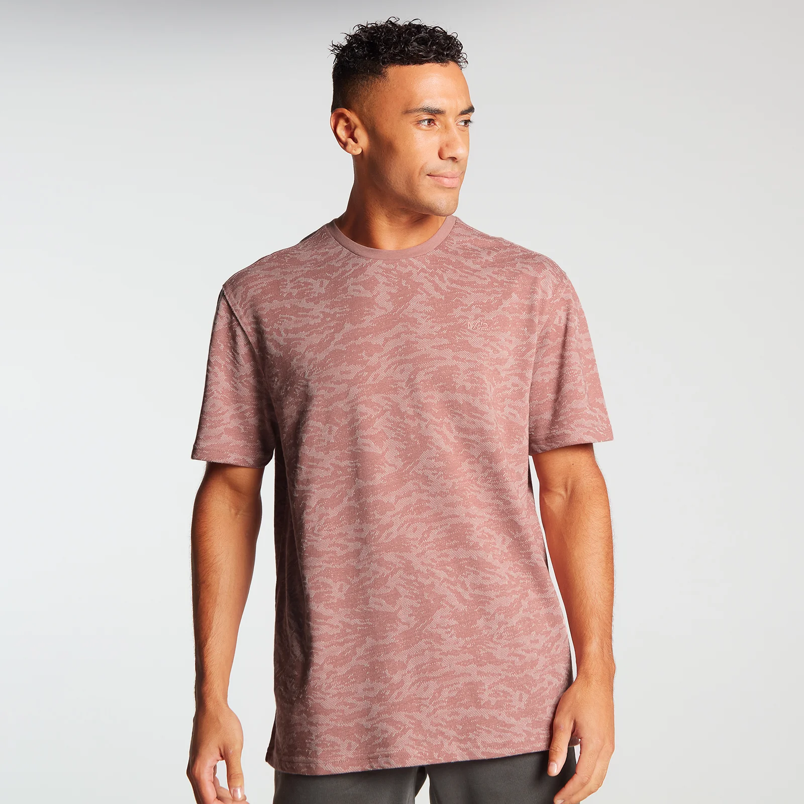 MP Men's Training Short Sleeve Camo Oversized T-Shirt - Dust Pink - XXS Изображение 1