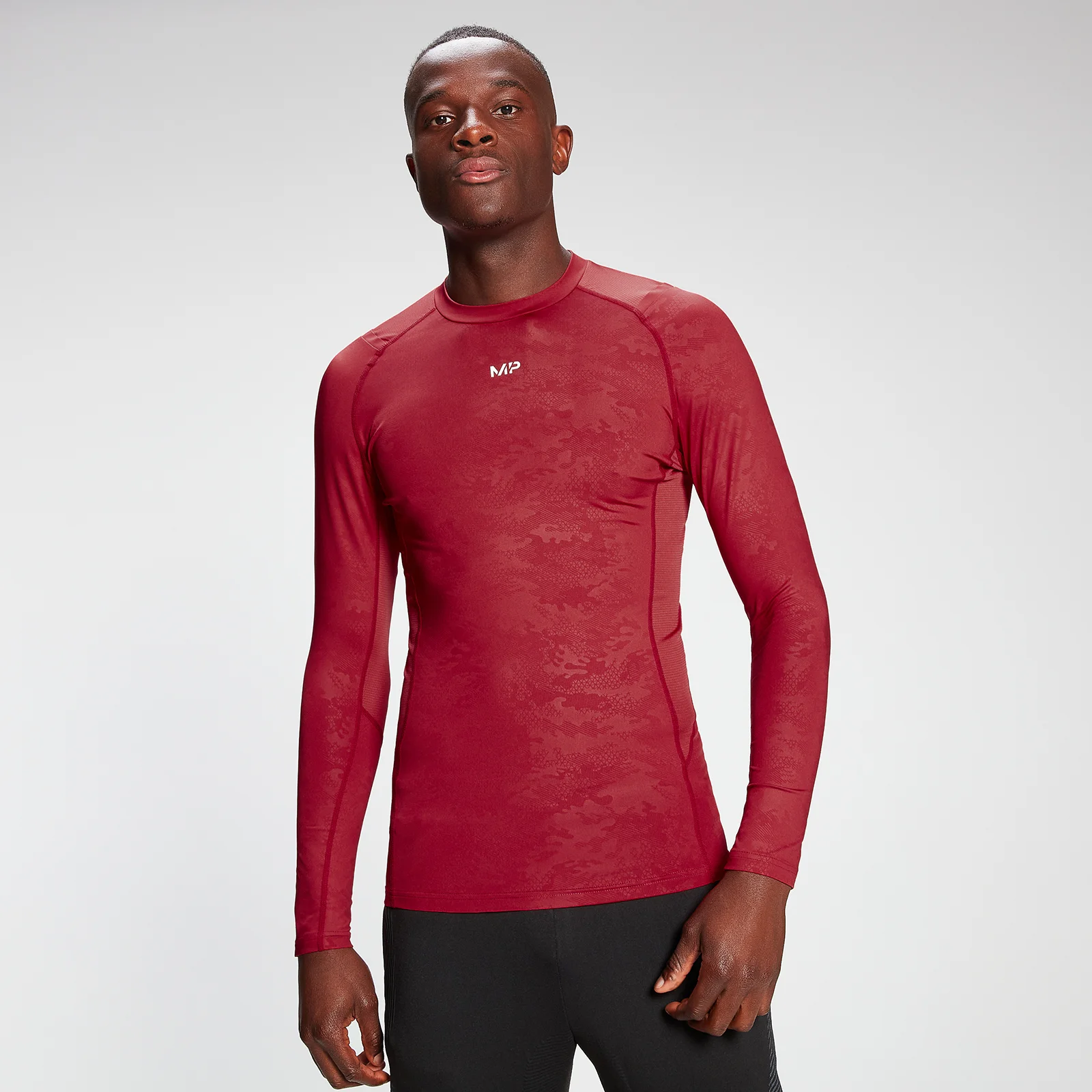 MP Men's Engage Long Sleeve Baselayer - Wine - XXS Изображение 1