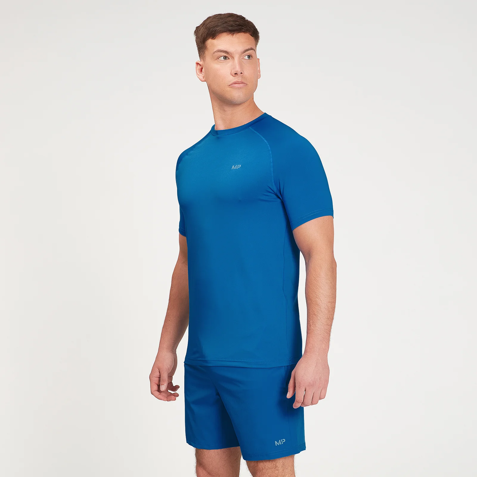 MP Men's Graphic Running Short Sleeve T-Shirt - True Blue - XXS Изображение 1