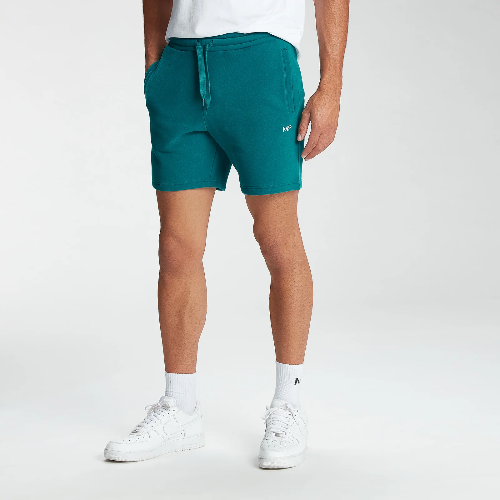Мъжки спортни шорти Essentials на MP - сиво-кафяви - XXS Изображение 1