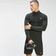 Мъжки безшевен потник с 1/4 цип Essential на MP - тъмночервено меланж