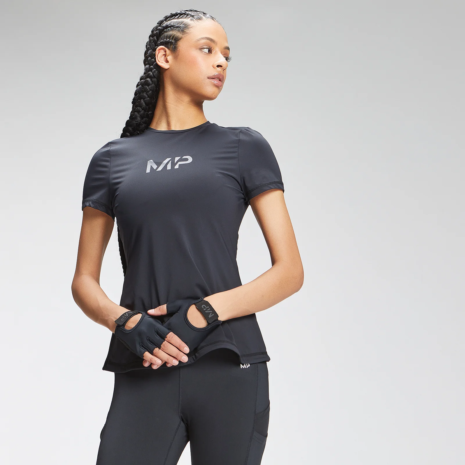 MP Women's Tempo Short Sleeve Top - Black - XXS Изображение 1