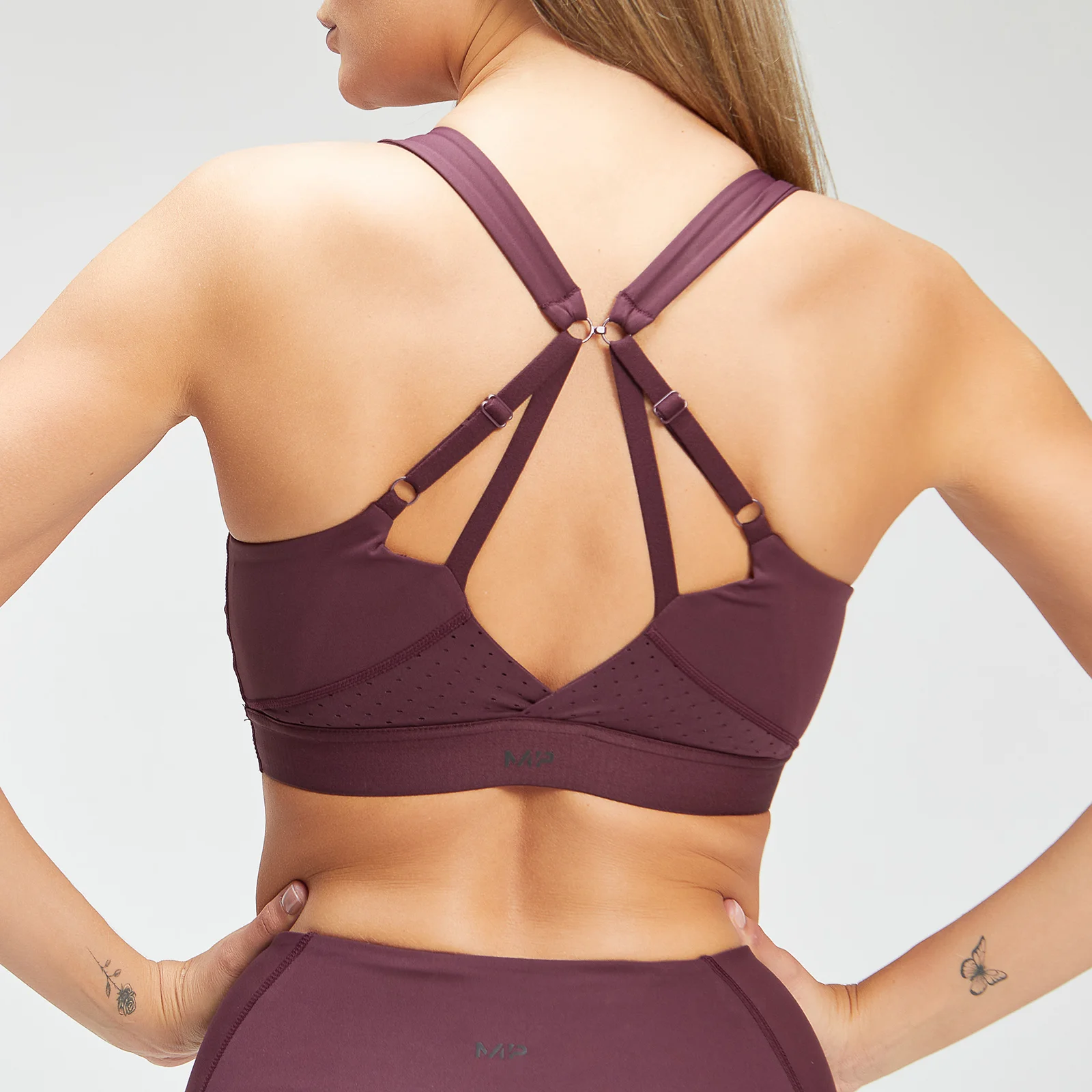 MP Women's Power Ultra Sports Bra - Port/Black - XXS Изображение 1