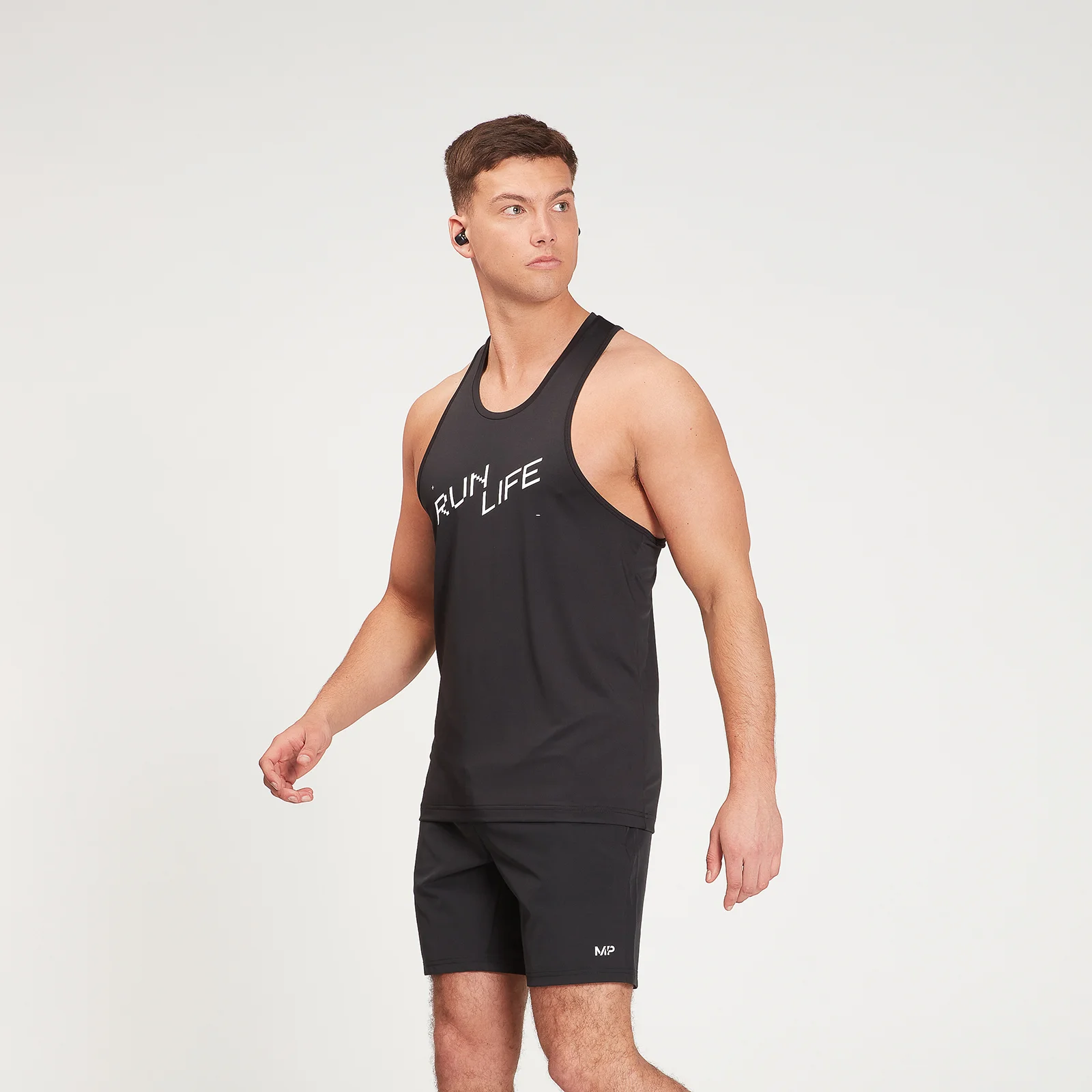 Мъжки спортен потник Graphic Running на MP - черно - XXS Изображение 1
