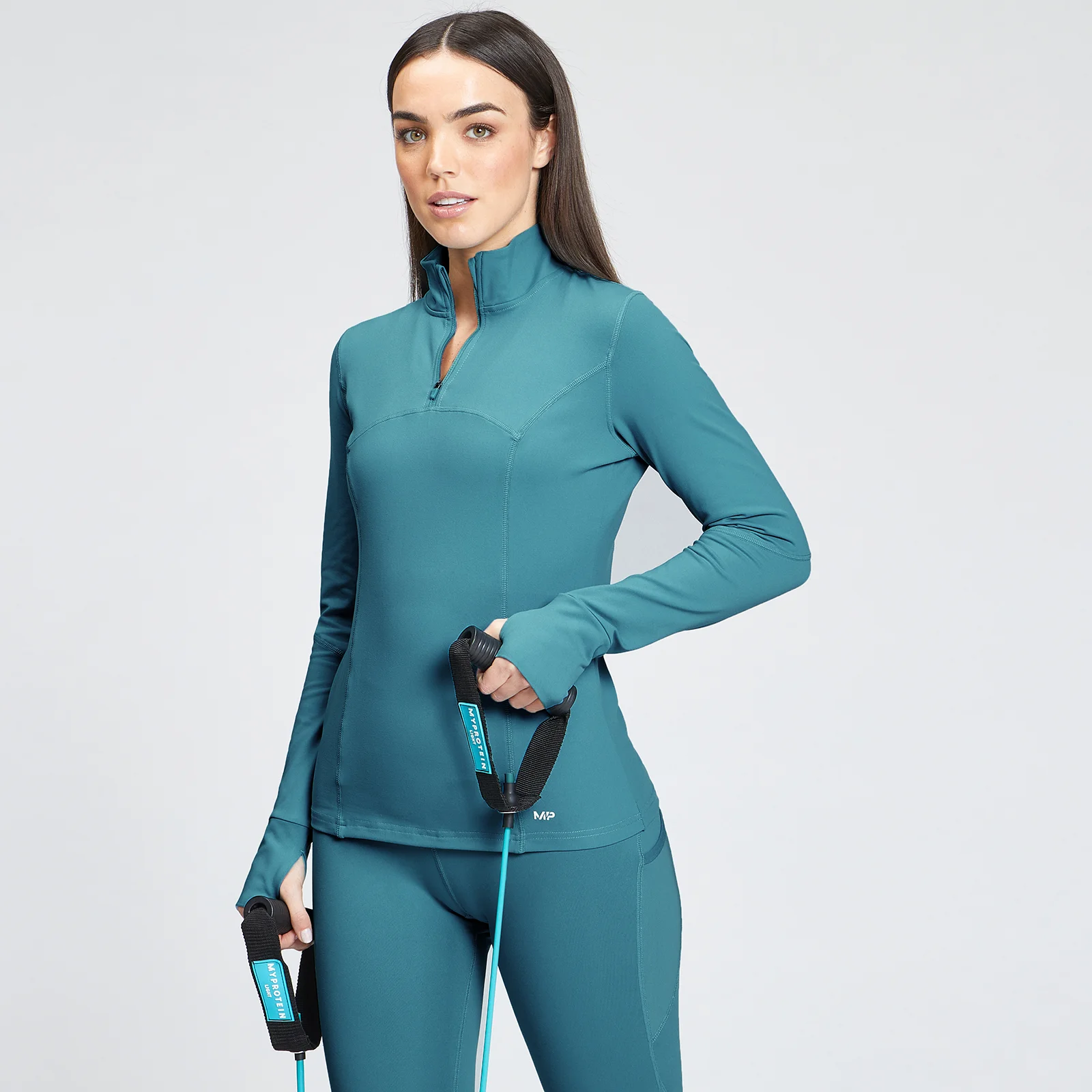 MP Women's Power 1/4 Zip Top - Ocean Blue - XXS Изображение 1