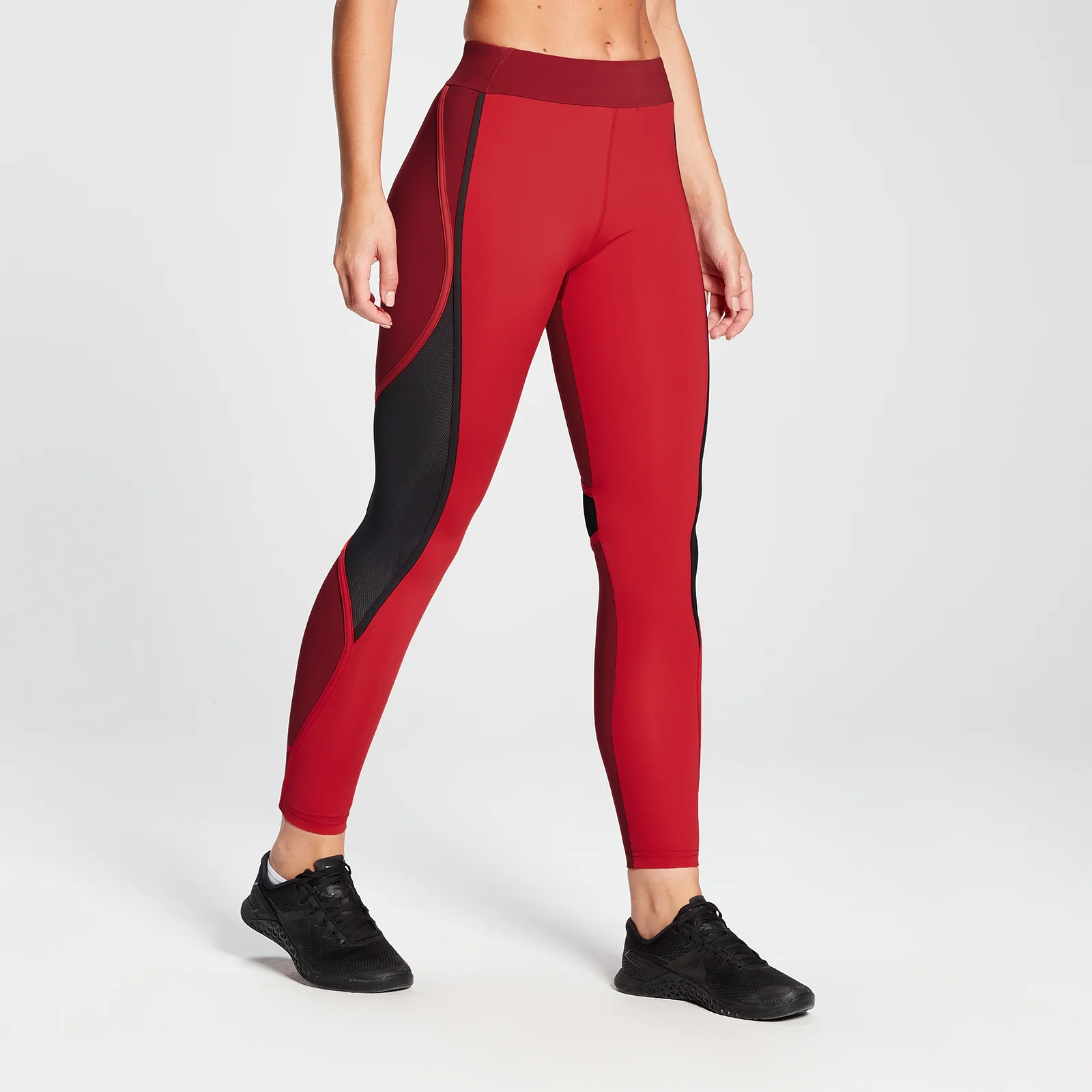 MP Women's Engage Colour Block Leggings - Danger/Wine - XXS Изображение 1