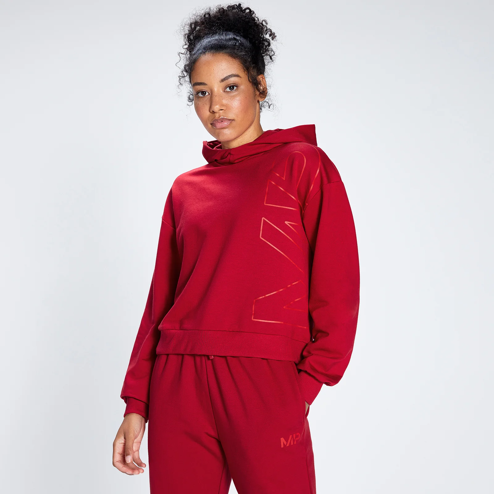 MP Women's Engage Bold Graphic Hoodie - Wine/Danger - XXS Изображение 1