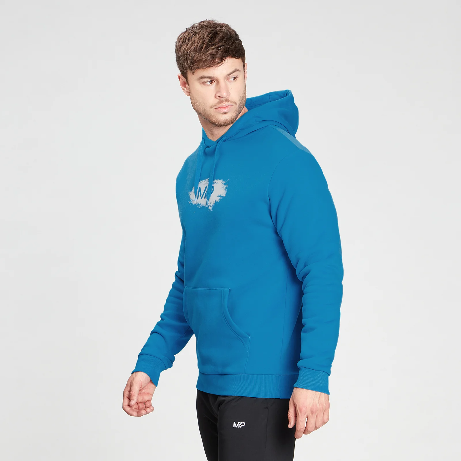 MP Men's Chalk Graphic Hoodie - Aqua - XXS Изображение 1